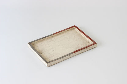 長方プレート /赤銀