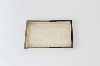 長方プレート /黒銀