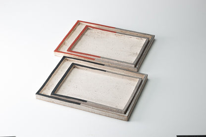 長方プレート /黒銀